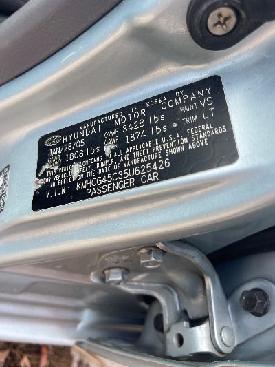 2005 Hyundai Accent Location - Imports - Row 21 - Stock # H52468