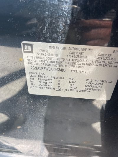 2010 Chevrolet Equinox Location - GM - Row 38 - Stock # H52563