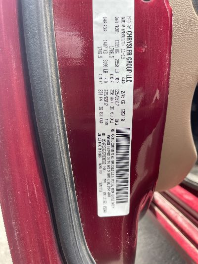 2014 Dodge Grand Caravan Location - Chrysler - Row 41 - Stock # H52457