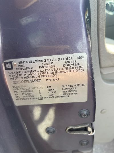 2006 Chevrolet HHR Location - GM - Row 38 - Stock # H52614