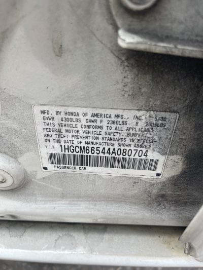 2004 Honda Accord Sdn Location - Imports - Row 16 - Stock # H52618