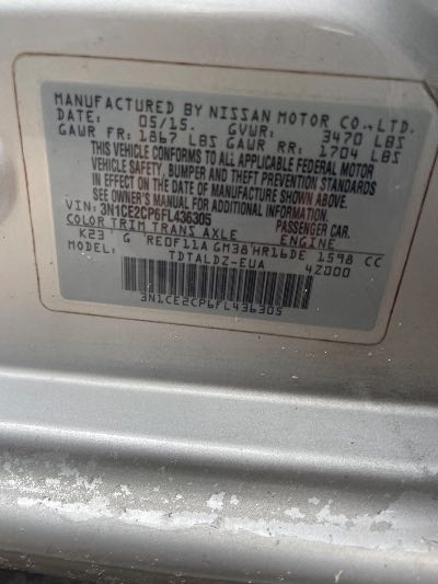 2015 Nissan Versa Note Location - Imports - Row 8 - Stock # H52663