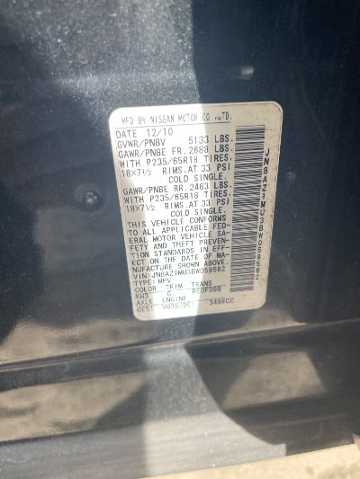 2011 Nissan Murano Location - Imports - Row 8 - Stock # H52658