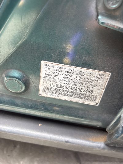 2003 Honda Accord Sdn Location - Imports - Row 9 - Stock # H52649