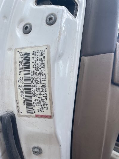 1999 Toyota Camry Location - Imports - Row 11 - Stock # H52726