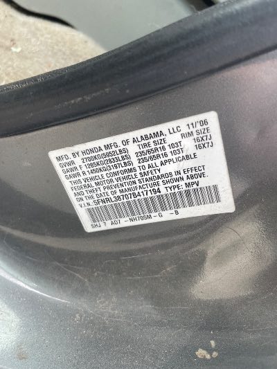 2007 Honda Odyssey Location - Imports - Row 11 - Stock # H52725