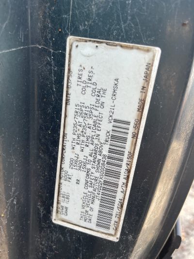 1995 Toyota T100 Location - Large Trucks & Vans - Row 33 - Stock # H52711