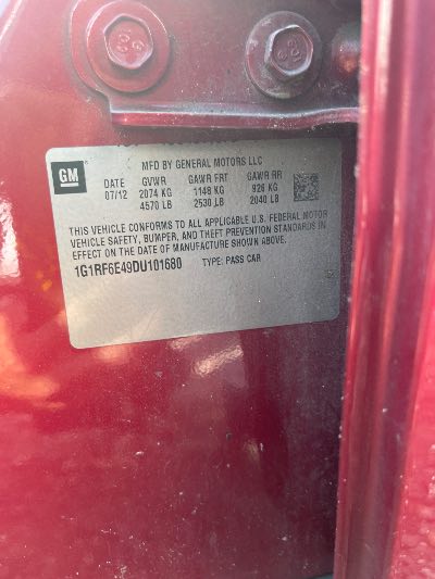 2013 Chevrolet Volt Location - GM - Row 25 - Stock # H52723