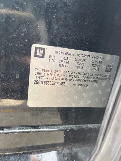 2014 Cadillac XTS Location - GM - Row 41 - Stock # H52776