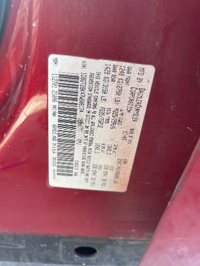 2007 Dodge Nitro Location - Chrysler - Row 43 - Stock # H52753