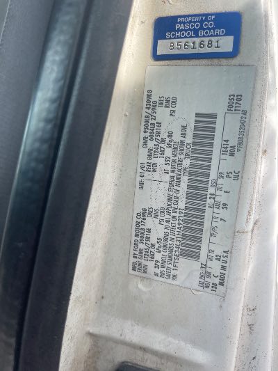 2001 Ford Econoline Cargo Van Location - Large Trucks & Vans - Row 17 - Stock # H52796
