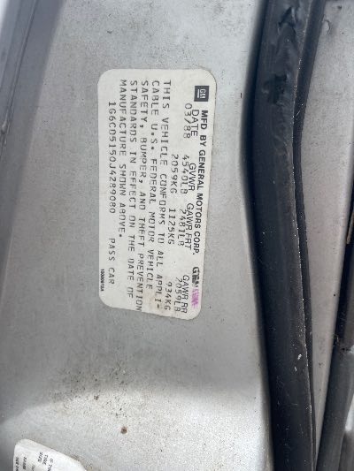 1988 Cadillac Deville Location - GM - Row 41 - Stock # H52838