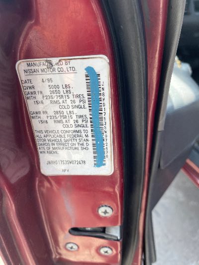 1995 Nissan Pathfinder Location - Imports - Row 17 - Stock # H52868