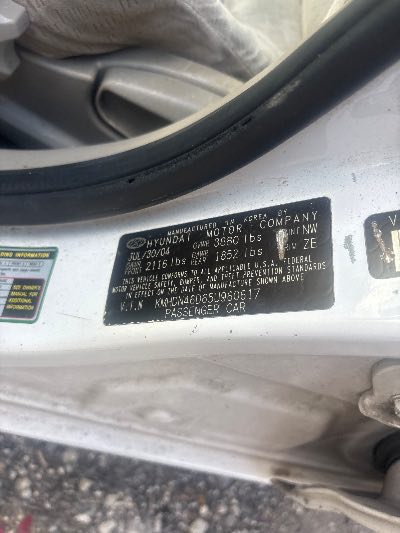 2005 Hyundai Elantra Location - Imports - Row 20 - Stock # H52893
