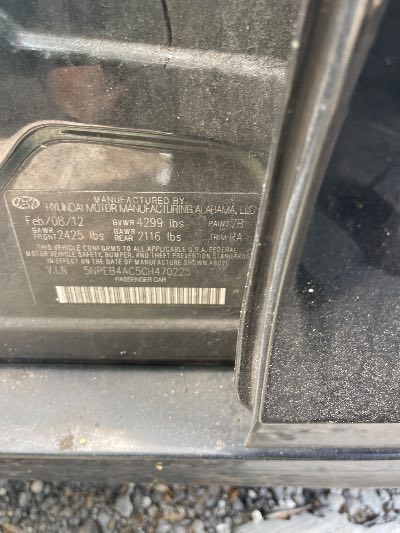 2012 Hyundai Sonata Location - Imports - Row 18 - Stock # H52907