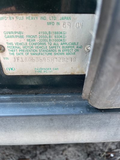 2005 Subaru Forester (Natl) Location - Imports - Row 6 - Stock # H52876