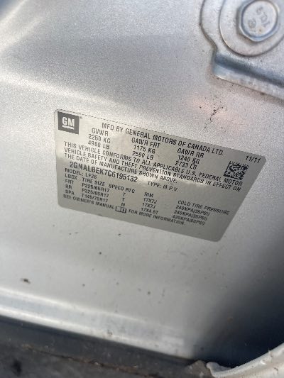 2012 Chevrolet Equinox Location - GM - Row 25 - Stock # H52928