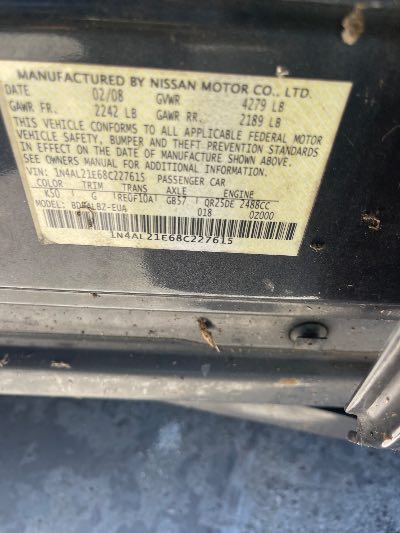 2008 Nissan Altima Location - Imports - Row 21 - Stock # H52937