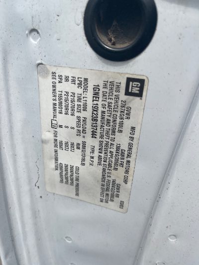 2003 Chevrolet Astro Passenger Location - GM - Row 26 - Stock # H52973