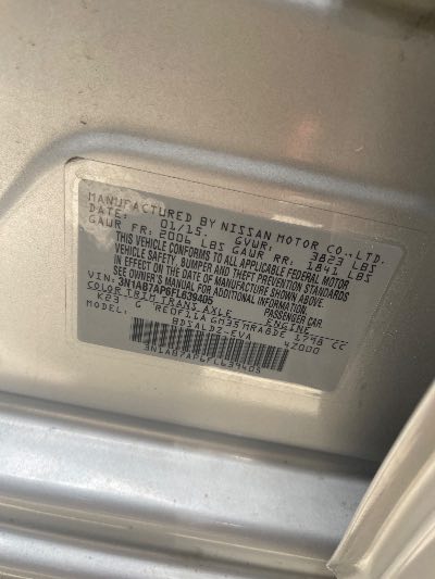 2015 Nissan Sentra Location - Imports - Row 28 - Stock # H53056