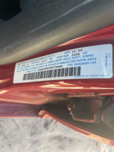 2000 Volkswagen Jetta Location - Imports - Row 29 - Stock # H53015