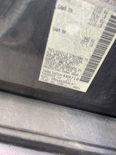 2013 Nissan Altima Location - Imports - Row 2 - Stock # H53103