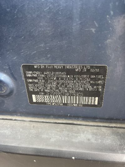 2010 Subaru Forester Location - Imports - Row 28 - Stock # H53121