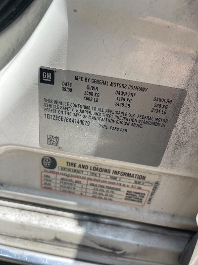 2010 Chevrolet Malibu Location - GM - Row 30 - Stock # H53235