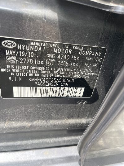 2011 Hyundai Azera Location - Imports - Row 46 - Stock # H53203