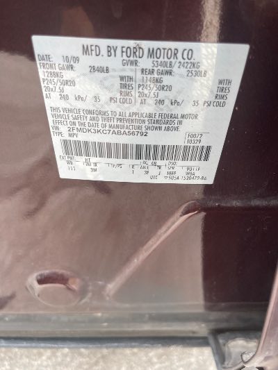 2010 Ford Edge Location - Ford - Row 36 - Stock # H53189