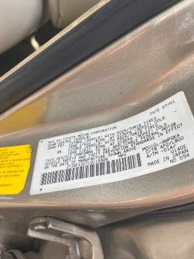 2001 Lexus RX 300 Location - Imports - Row 3 - Stock # H53324