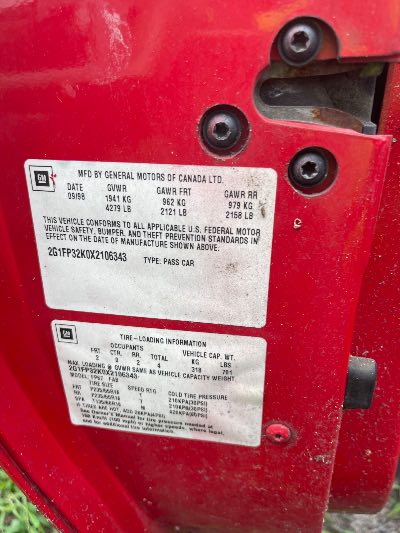 1999 Chevrolet Camaro Location - GM - Row 27 - Stock # H53294
