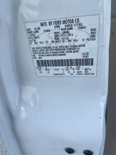 2008 Ford Escape Location - Ford - Row 25 - Stock # H53432