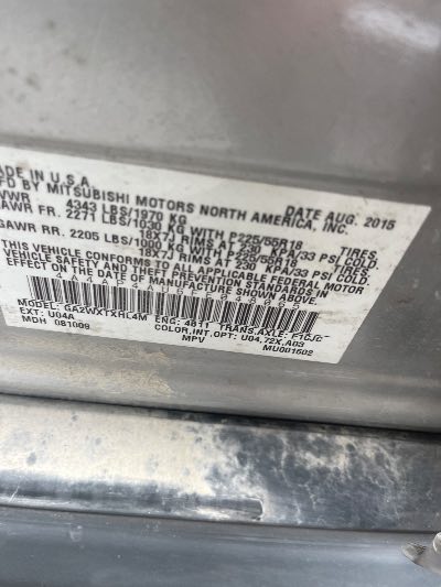 2015 Mitsubishi Outlander Sport Location - Imports - Row 8 - Stock # H53468