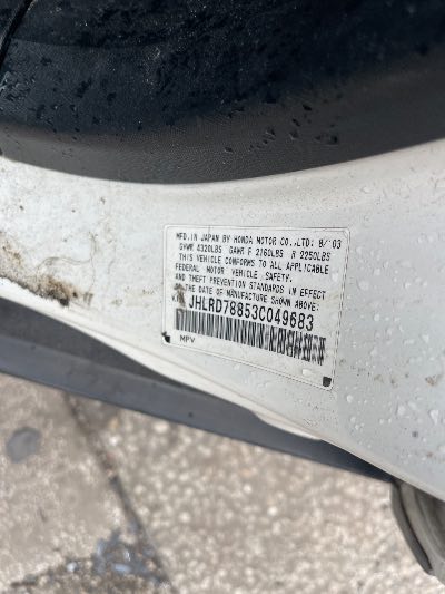 2003 Honda CR-V Location - Imports - Row 10 - Stock # H53488