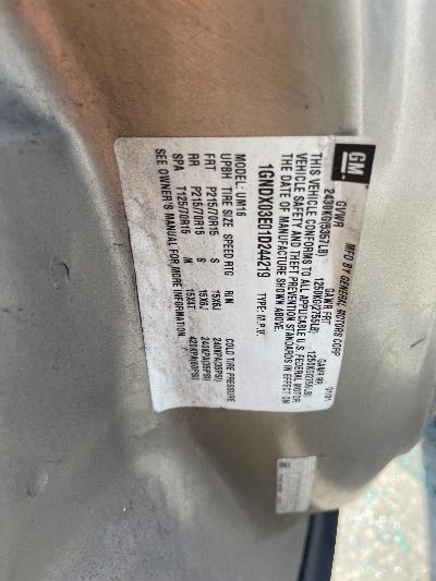 2001 Chevrolet Venture Location - GM - Row 34 - Stock # H53484