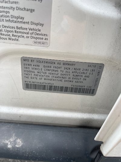 2010 Volkswagen Passat Sedan Location - Imports - Row 12 - Stock # H53557