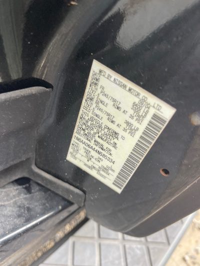 2004 Nissan Titan Location - Large Trucks & Vans - Row 25 - Stock # H53553