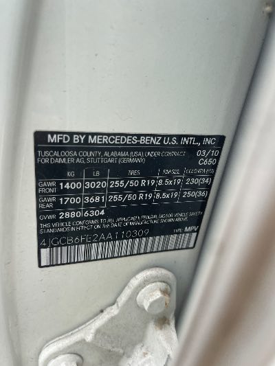 2010 Mercedes-Benz R-Class Location - Imports - Row 10 - Stock # H53560
