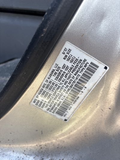 2007 Honda Odyssey Location - Imports - Row 14 - Stock # H53599