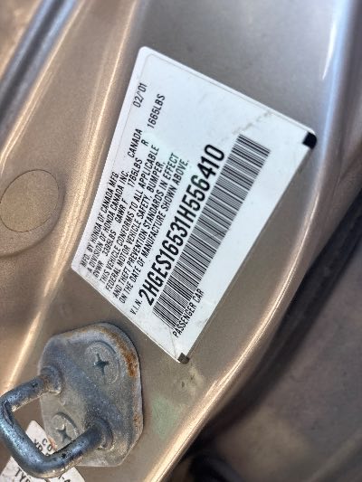 2001 Honda Civic Location - Imports - Row 14 - Stock # H53652