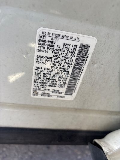 2011 Nissan Murano Location - Imports - Row 15 - Stock # H53601