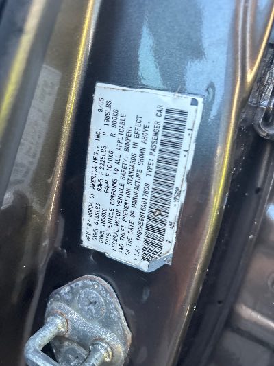 2006 Honda Accord Sdn Location - Imports - Row 8 - Stock # H53656