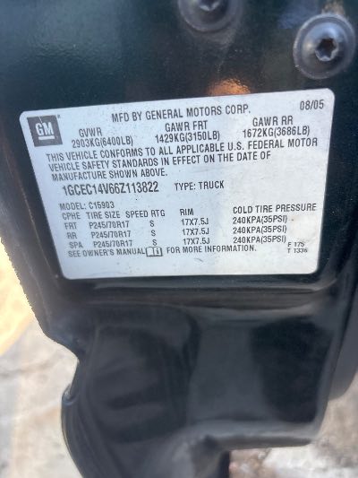 2006 Chevrolet Silverado 1500 Location - Large Trucks & Vans - Row 26 - Stock # H53672