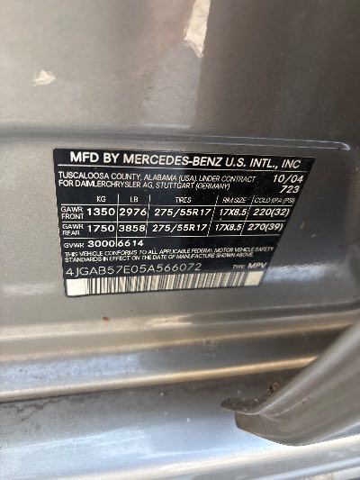 2005 Mercedes-Benz M-Class Location - Imports - Row 16 - Stock # H53725