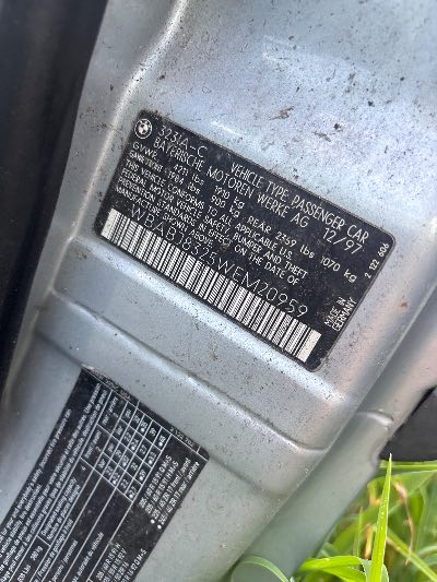 1998 BMW 3 Series Location - Imports - Row 3 - Stock # H53318