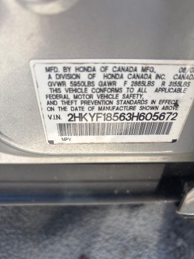 2003 Honda Pilot Location - Imports - Row 30 - Stock # H53738
