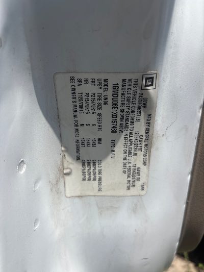 1999 Pontiac Montana Location - GM - Row 28 - Stock # H53606