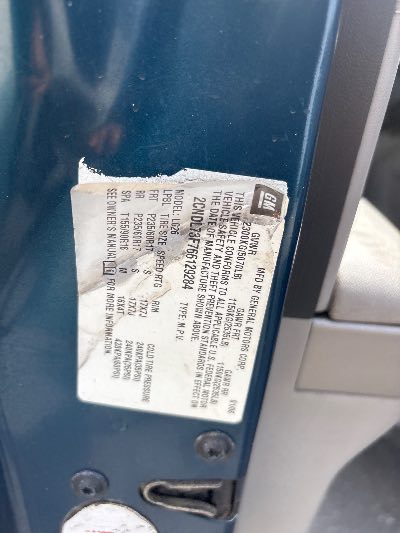 2006 Chevrolet Equinox Location - GM - Row 31 - Stock # H53589