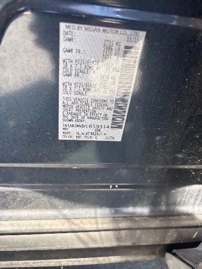 2015 Nissan Pathfinder Location - Imports - Row 13 - Stock # H53602